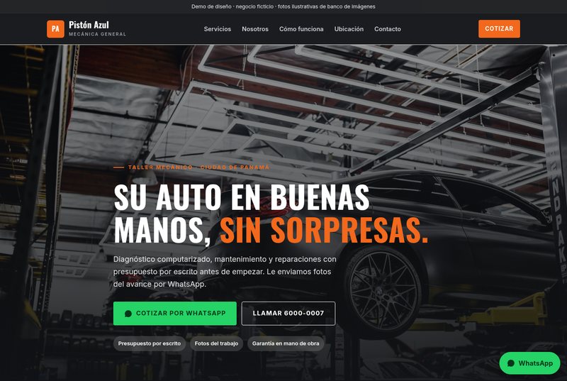 Pistón Azul Auto Repair